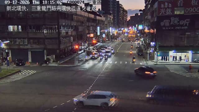新北環快，三重龍門路與環快匝道交會處