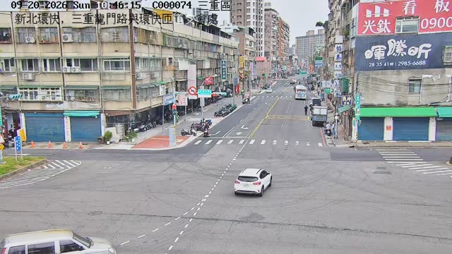 新北環快，三重龍門路與環快匝道交會處