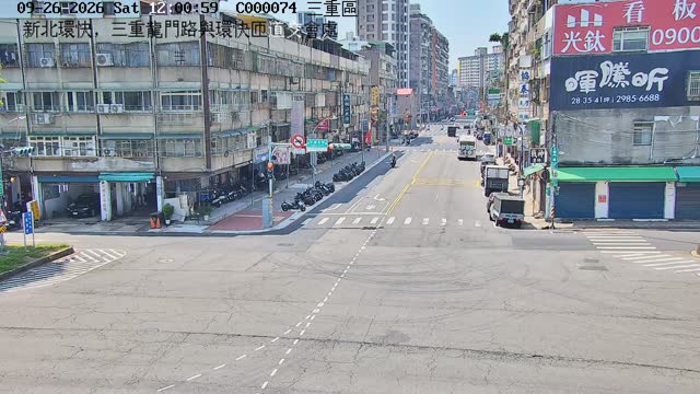 新北環快，三重龍門路與環快匝道交會處