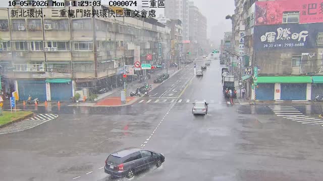 新北環快，三重龍門路與環快匝道交會處