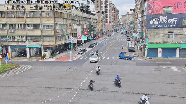 新北環快，三重龍門路與環快匝道交會處