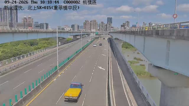 新北環快，北上5K+015(重翠橋中段)