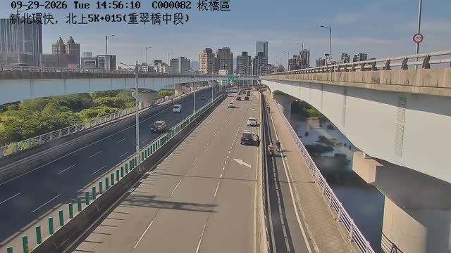新北環快，北上5K+015(重翠橋中段)