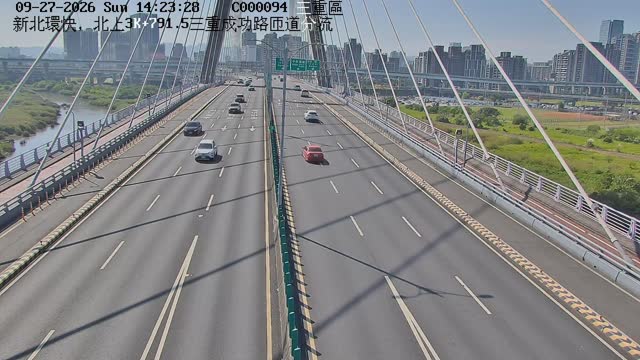 新北環快，北上3K+791.5三重成功路匝道分流