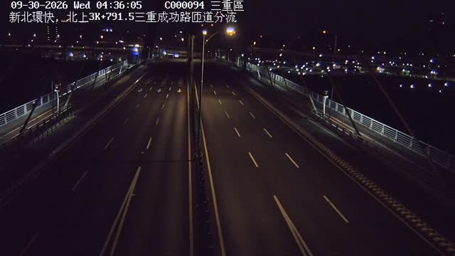 新北環快，北上3K+791.5三重成功路匝道分流
