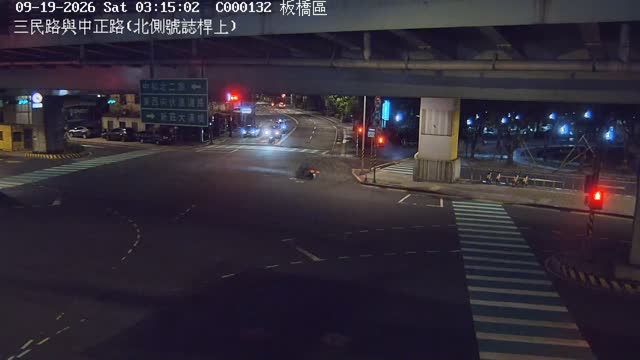 板橋區三民路與中正路(北側號誌桿上)