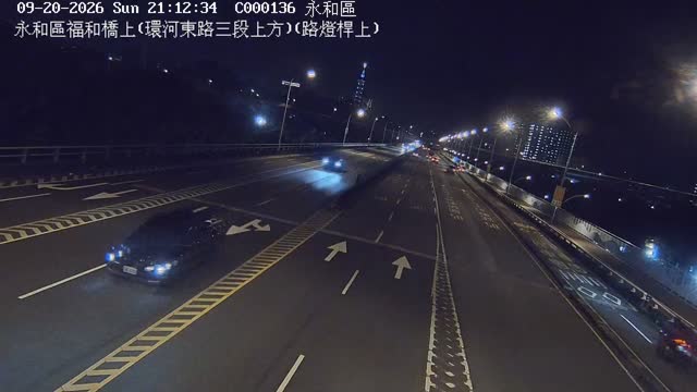 永和區福和橋上(環河東路三段上方)(路燈桿上)