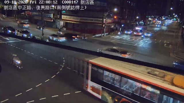 新店區中正路、復興路口(南側號誌桿上)
