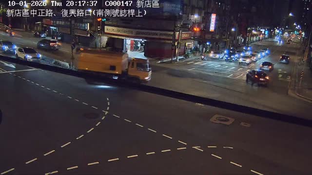 新店區中正路、復興路口(南側號誌桿上)