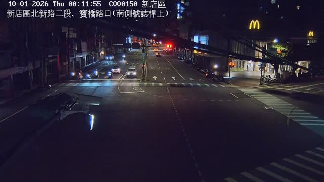 新店區北新路二段、寶橋路口(南側號誌桿上)