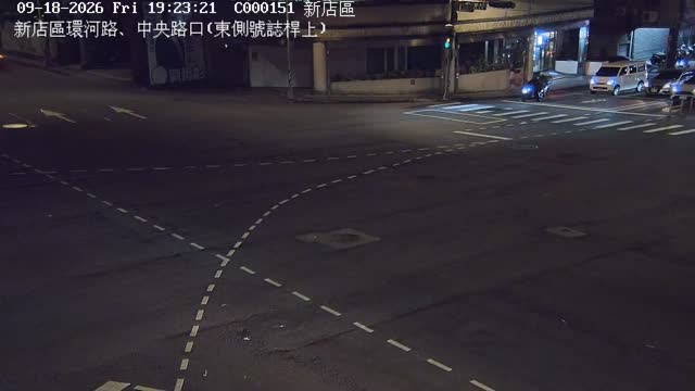 新店區環河路、中央路口(東側號誌桿上)