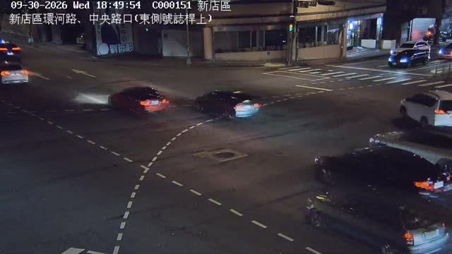 新店區環河路、中央路口(東側號誌桿上)