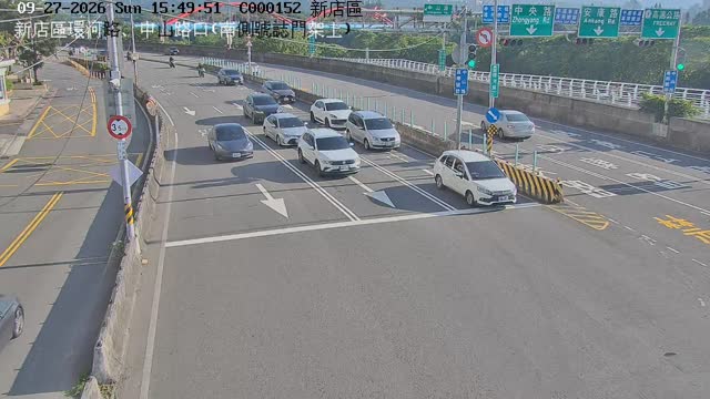 新店區環河路、中山路口(南側號誌門架上)