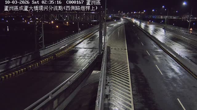 蘆洲區成蘆大橋環河分流點(西側路燈桿上)