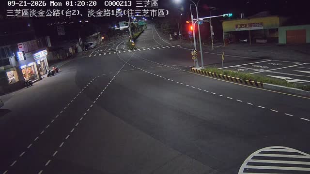 三芝區淡金公路(台2)、淡金路1段(往三芝市區)