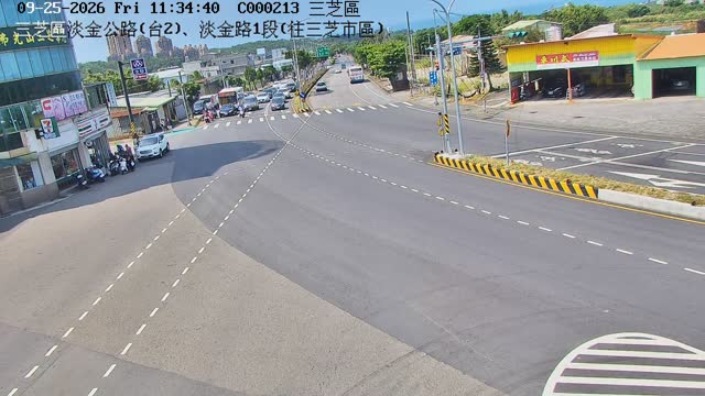 三芝區淡金公路(台2)、淡金路1段(往三芝市區)