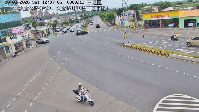 三芝區淡金公路(台2)、淡金路1段(往三芝市區)