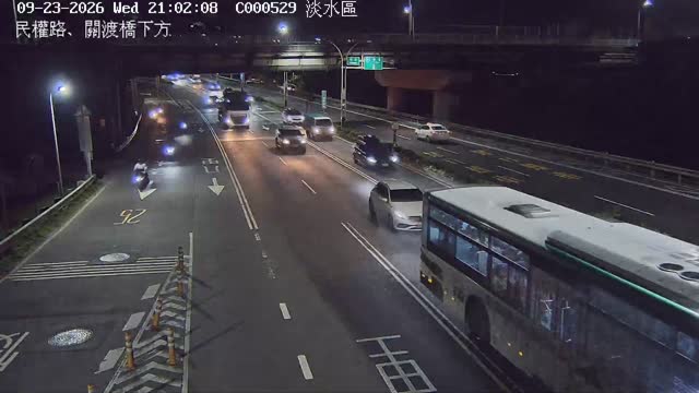民權路、關渡橋下方