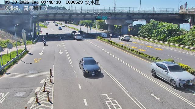 民權路、關渡橋下方