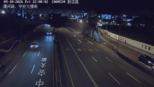 環河路、中安大橋前
