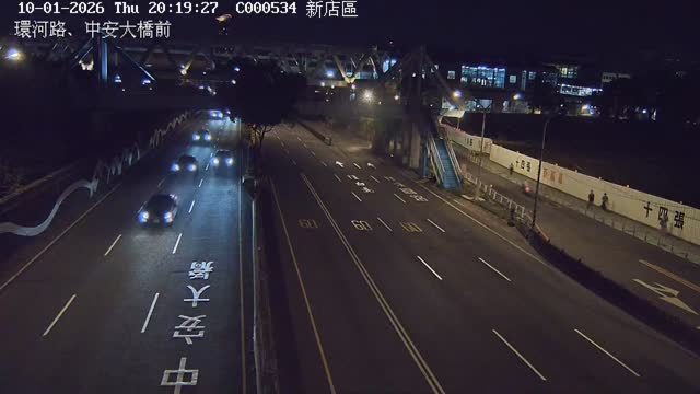環河路、中安大橋前